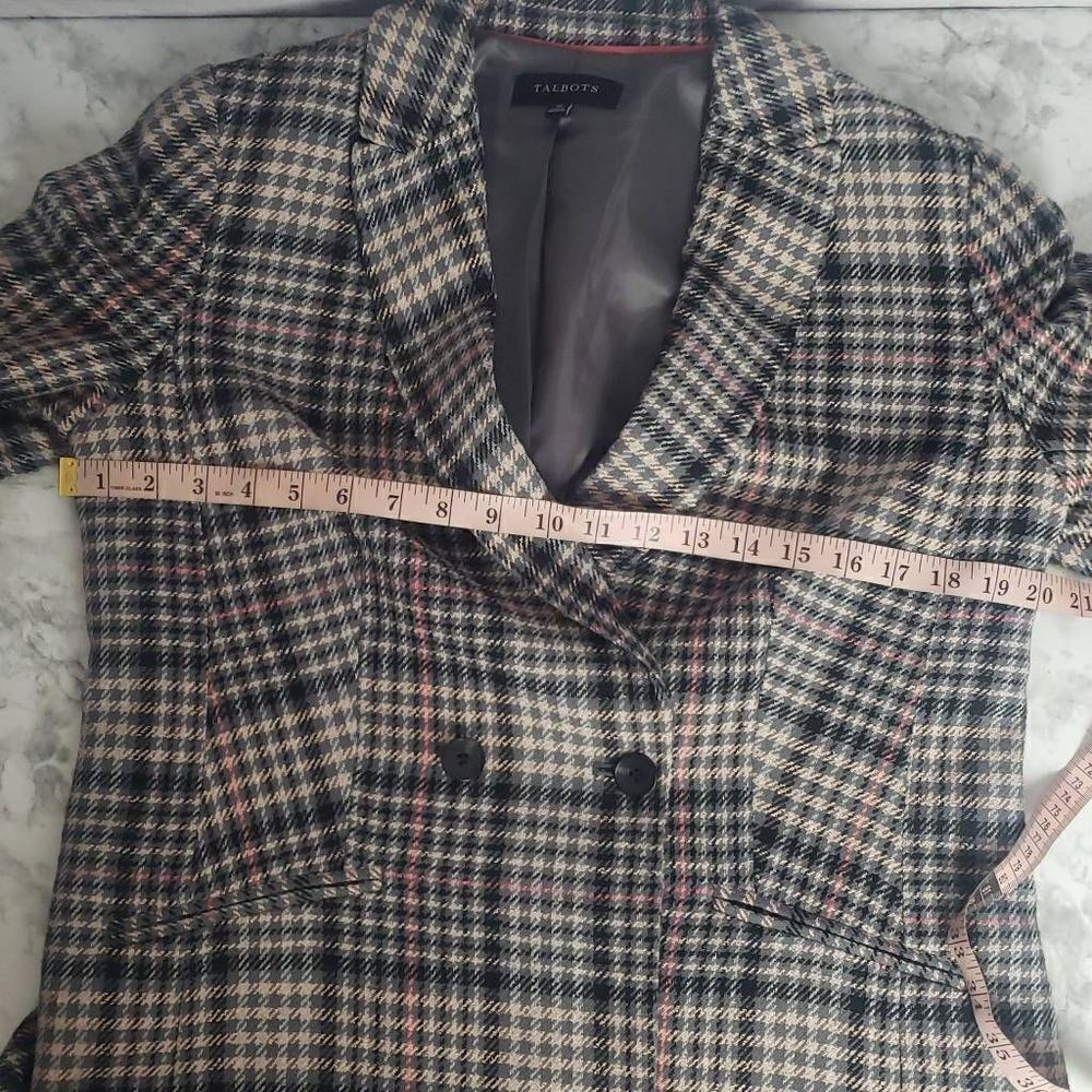 ‎Talbots Gray Plaided Blazer - Picture 6 of 14